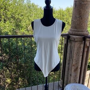 House of Harlow 1960 Off White / Cream Sleeveless Bodysuit NWT Sz XL